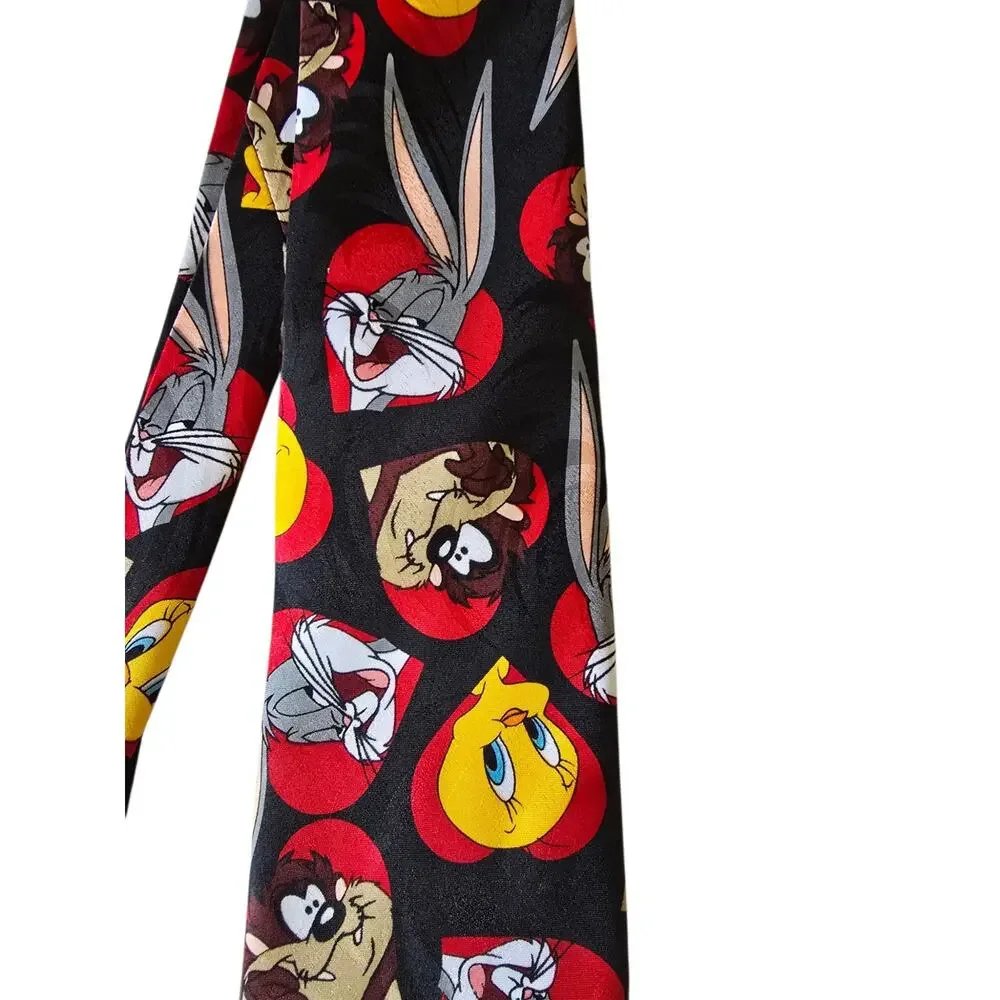 Looney Tunes Mania Tweety, Taz, Bugs Character Tie 100% Polyester